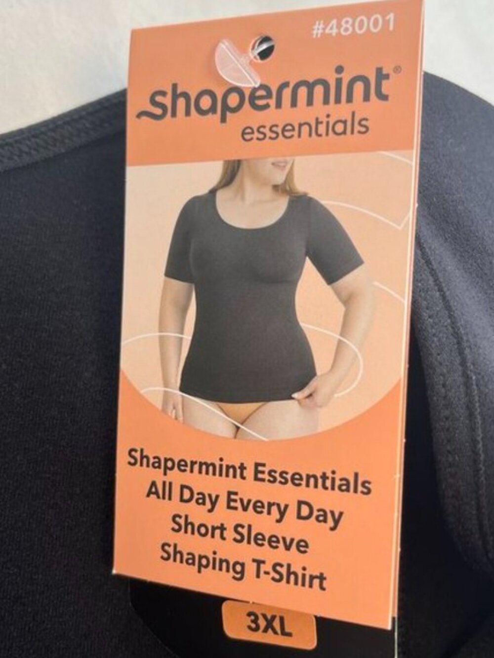 Shapermint Essentials Black Short Sleeve Shaping Tee 3XL NWT - Picture 6 of 12